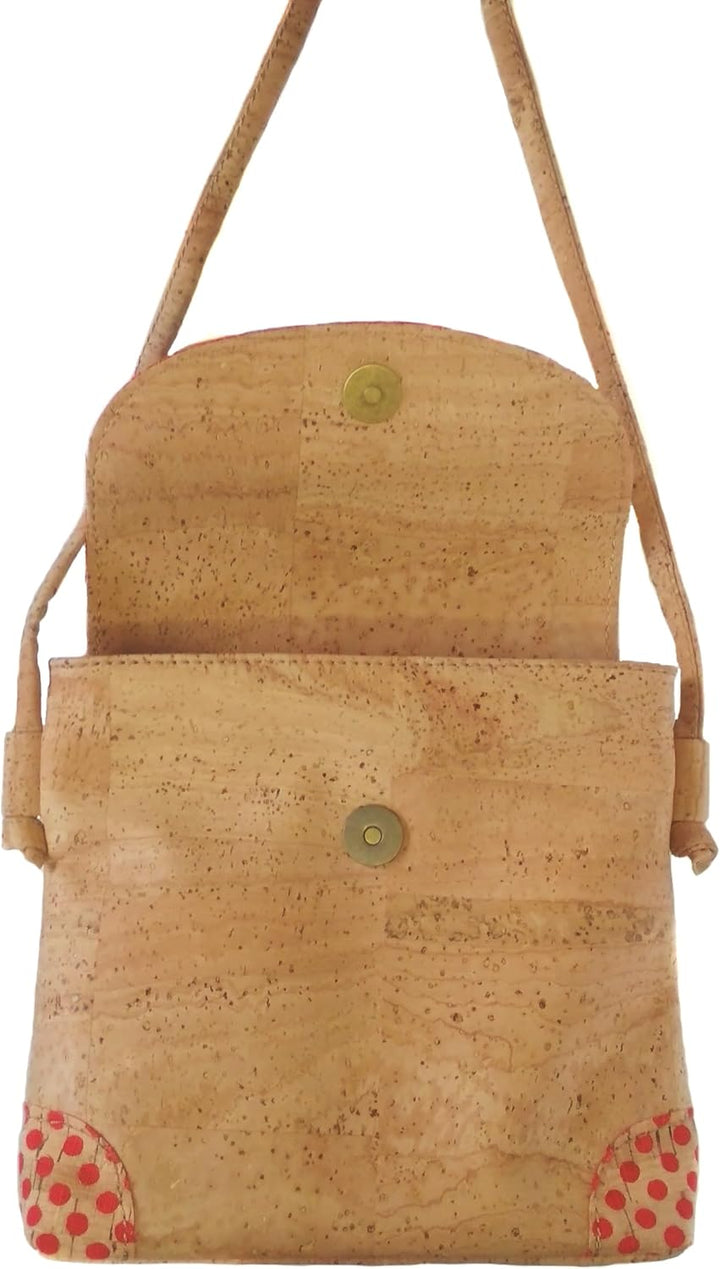 Umhängetasche, handgefertigt. Vegan. Aus Kork. Modell "Carmen“.