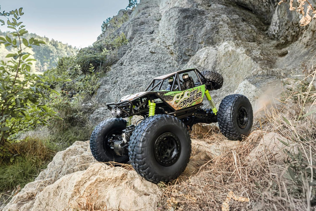 Carson 500404289 1:8 Dirt Crawler 4x4 100% RTR grün - Ferngesteuertes Auto, RC Auto, RC Fahrzeug, RC