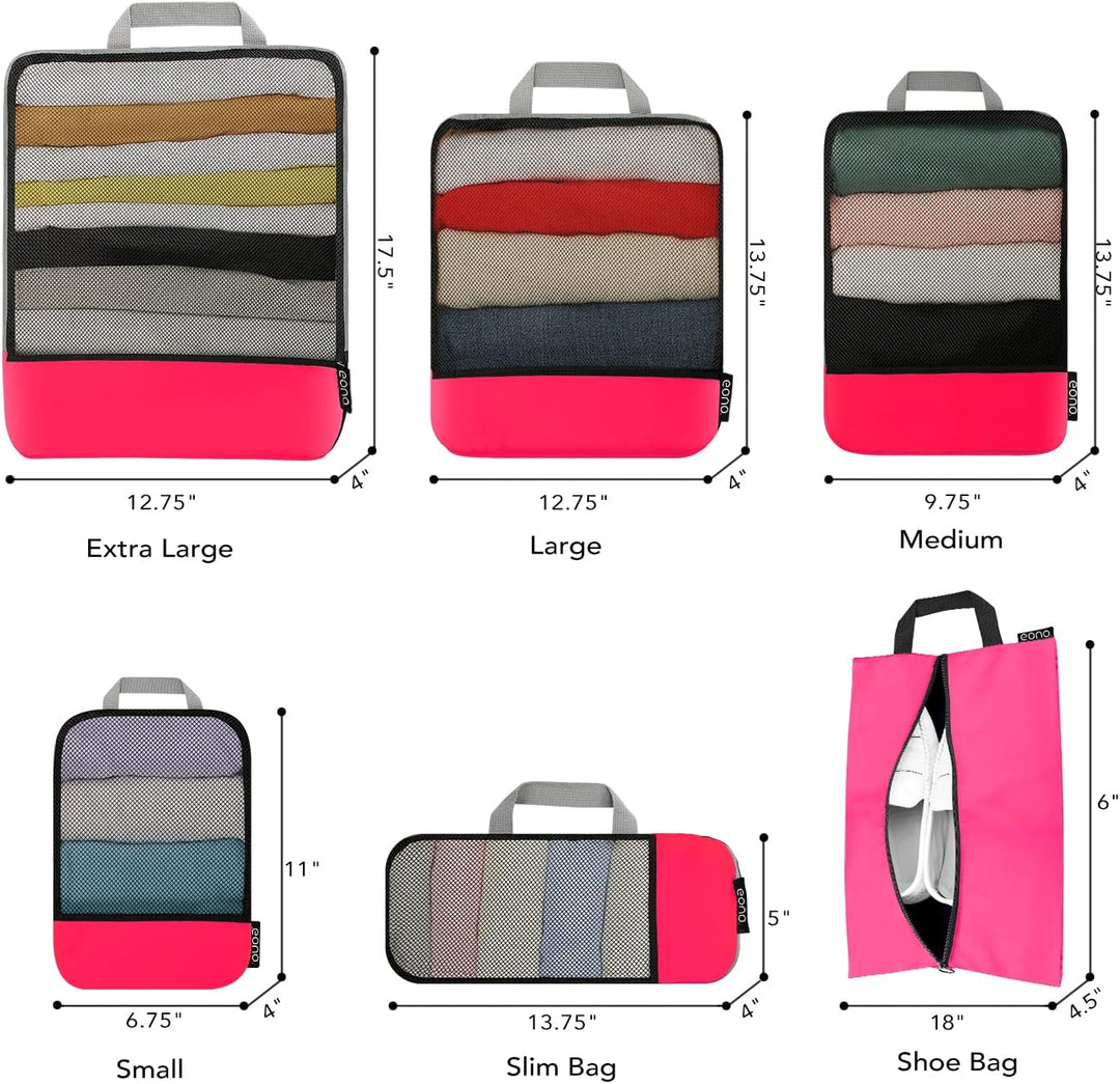 Eono Komprimierbaren Packwürfeln zur Organisation Ihres Reisegepäcks, Compression Packing Cube, Pack