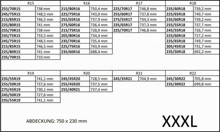Ferocity Premium Qualität Reifentasche Set 17&
