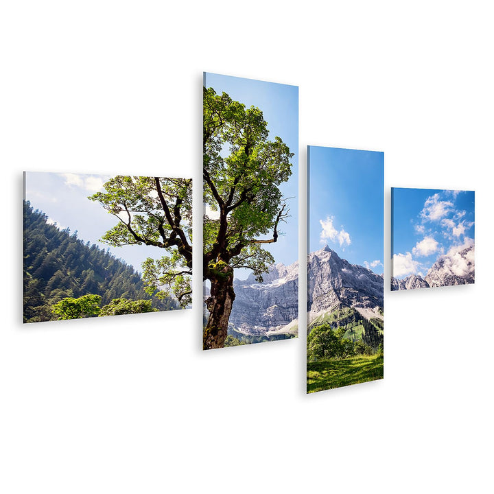 islandburner Bild auf Leinwand Karwendelgebirge In Österreich Alpen Bilder Wandbilder Poster Leinwan