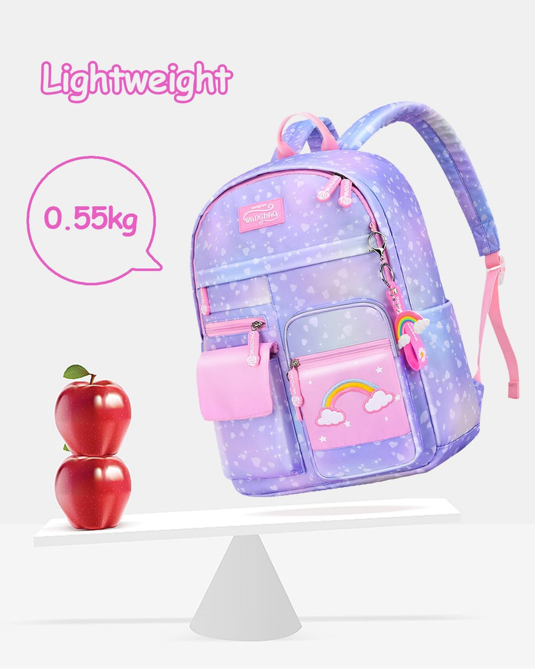 Amythe Kinderrucksack Mädchen,Rucksack Kindergarten,Schulranzen Mädchen 1-3. klasse, Leichte und Was
