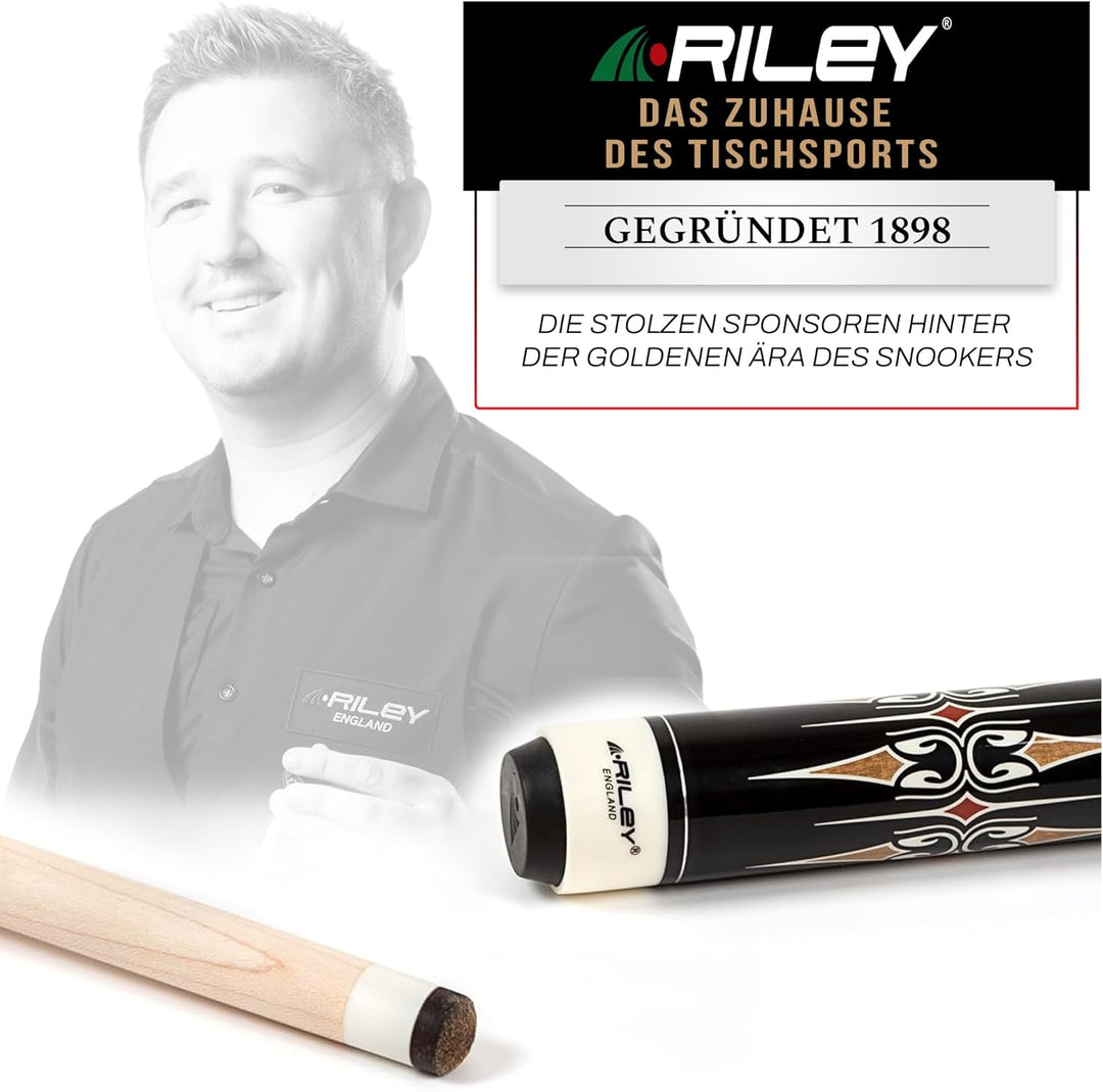 Riley Centurion American Billardqueue mit Kunstledergriff, 147 cm, 13 mm Spitze (P4C) P5C mit Koffer