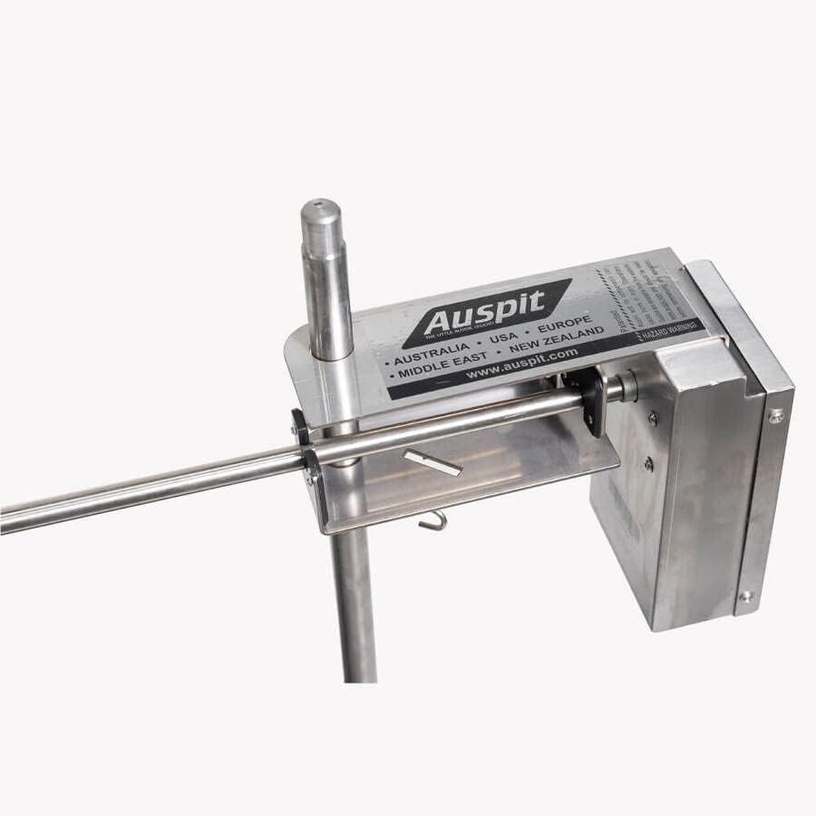 Auspit "The Little Aussie Legend" Edelstahl Set – Edelstahl Rotisserie Set für Outdoor BBQ, Autonome