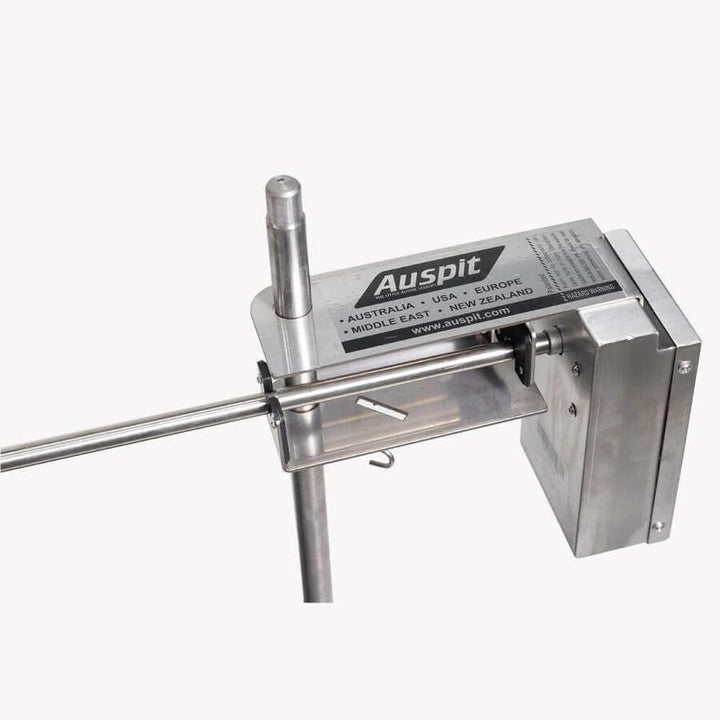 Auspit "The Little Aussie Legend" Edelstahl Set – Edelstahl Rotisserie Set für Outdoor BBQ, Autonome