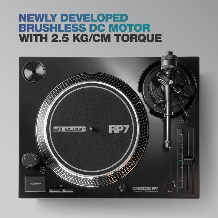 Reloop RP-7000 MK2 – Professioneller DJ Plattenspieler mit Upper Torque Quartz Direktantrieb, neuer