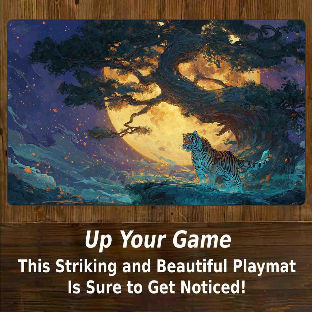 MTG Playmat 24x14 Inches Non-Slip Dragon Design Stitched Edges Smooth Surface Rubber Base TCG Game M