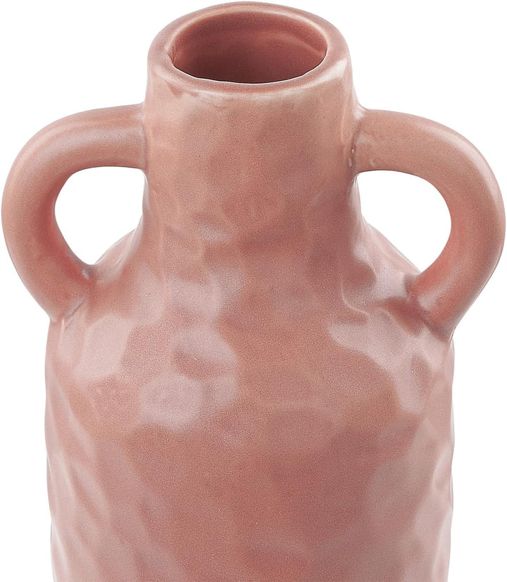 Dekorative Blumenvase Keramik Wohnzubehör 24 cm Rosa Drama