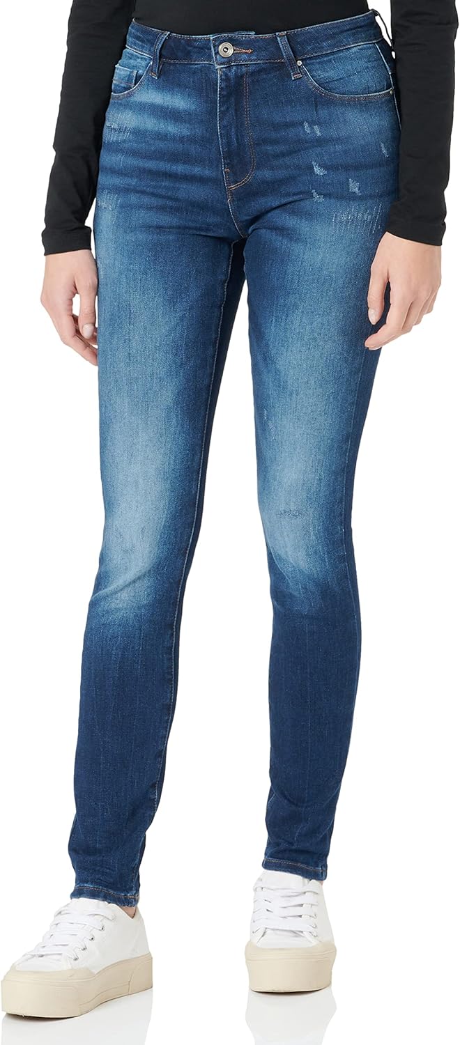 ONLY Damen Onlroyal Hw Skinny DNM Pimbox Jeans S / 32L Dark Blue Denim, S / 32L Dark Blue Denim