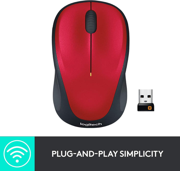 Logitech M235 Kabellose Maus, 2,4 GHz mit USB-Empfänger, 1000 DPI Optical Tracking, 12 Monatige Batt