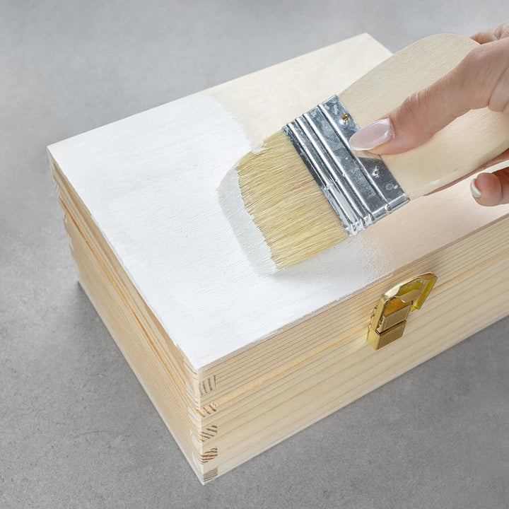 Creative Deco Kleine Holzkiste mit Deckel und Schloss | 21,5 x 13,8 x 10 cm | Klein Holzbox Holzscha