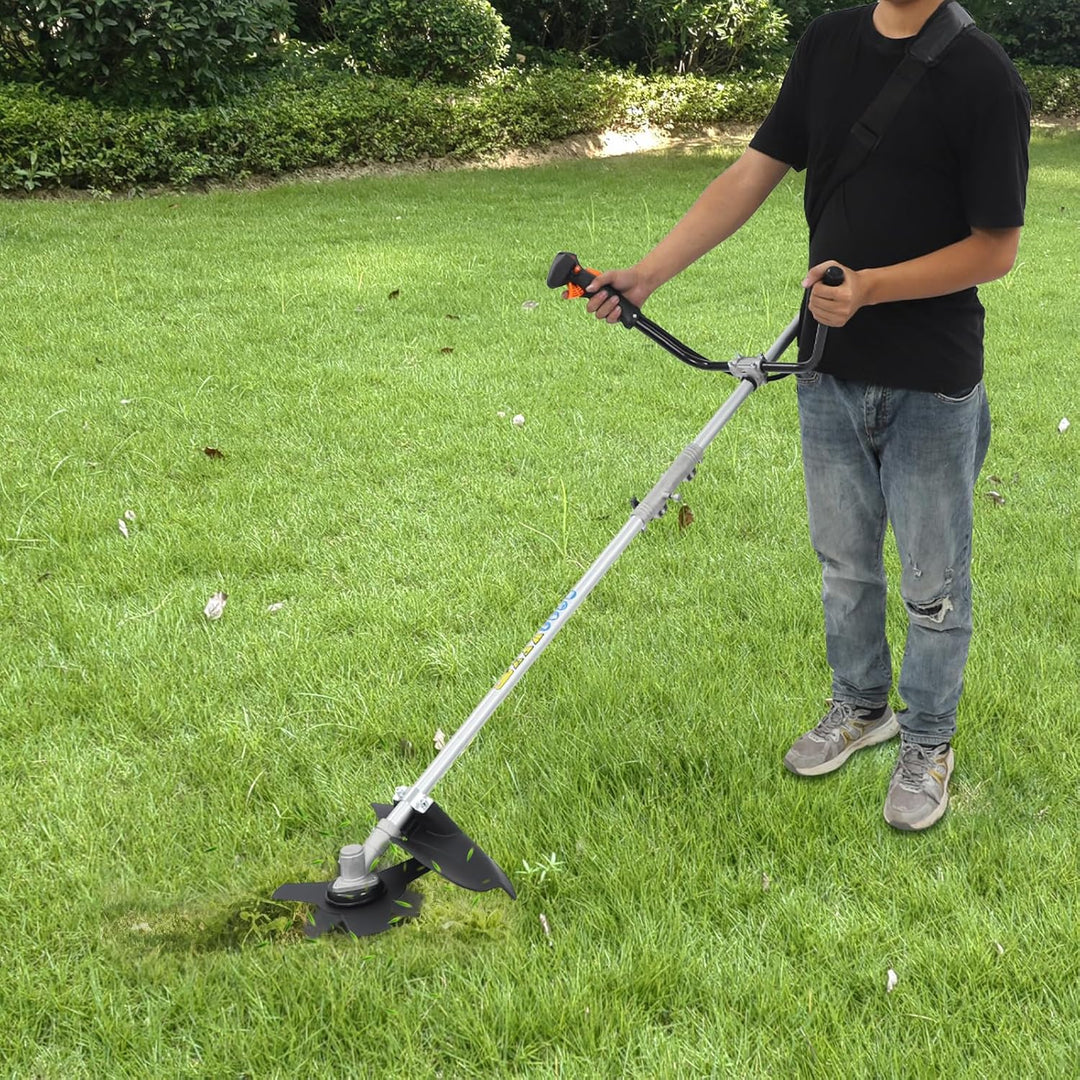 Rasentrimmer 42.7CC Benzin Kantenschneider mit 3-in-1-Schnittkopf und Luftkühlung System für Wäldern