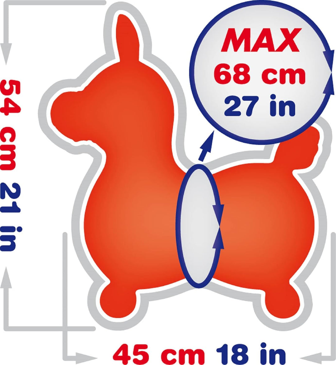 Ledraplastic 8002 Jakobs 4019960 - Rody Hüpfpferd, 3 Jahre, rot Gelb, Gelb