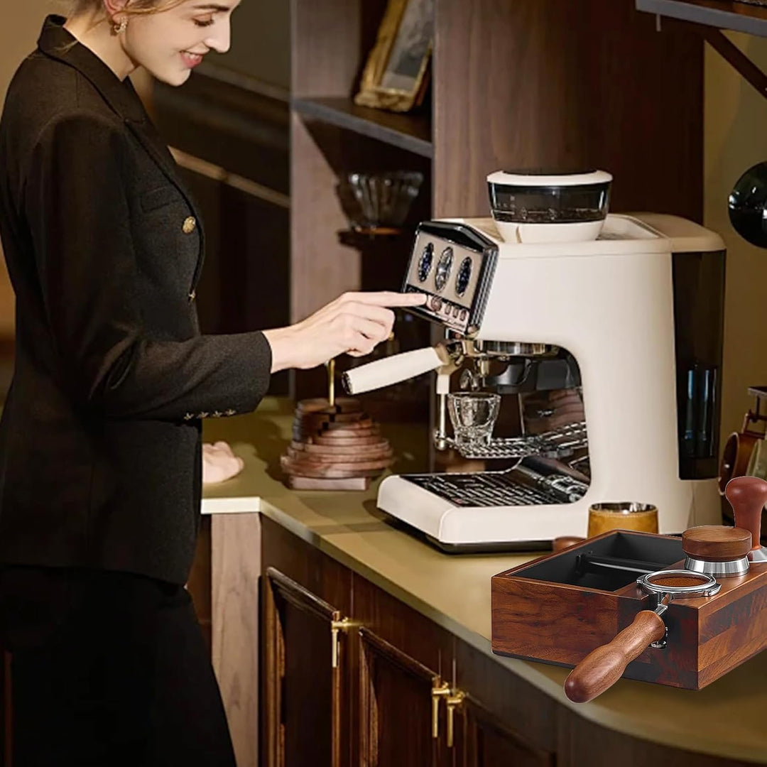 Tamperstation, Espresso Tamper Station, Espresso Tamperstation und Klopfbox, Espresso Tamper Station