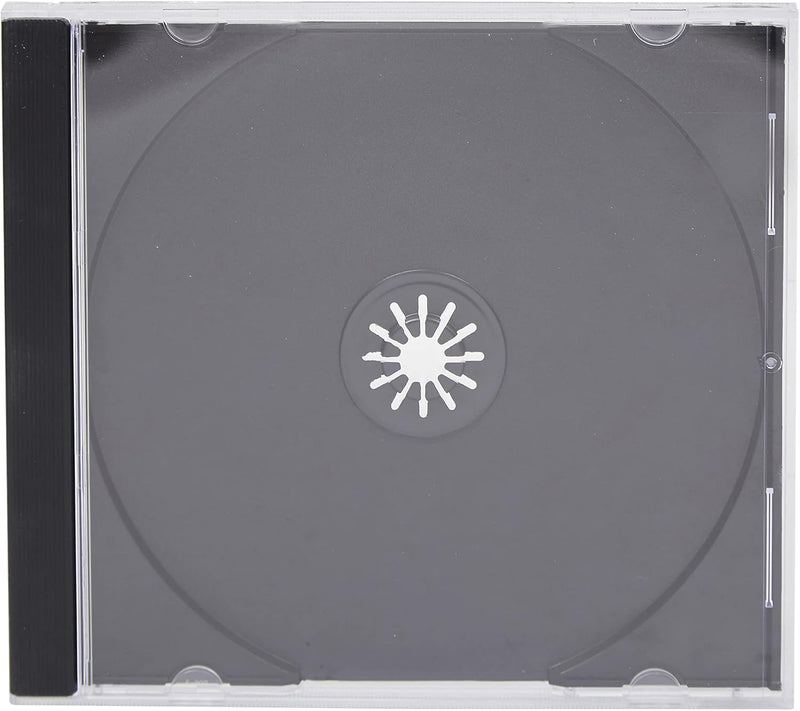 Transparente CD- / DVD-Hüllen (10,4 mm) mit schwarzer Hinterseite (25-er-Packung)