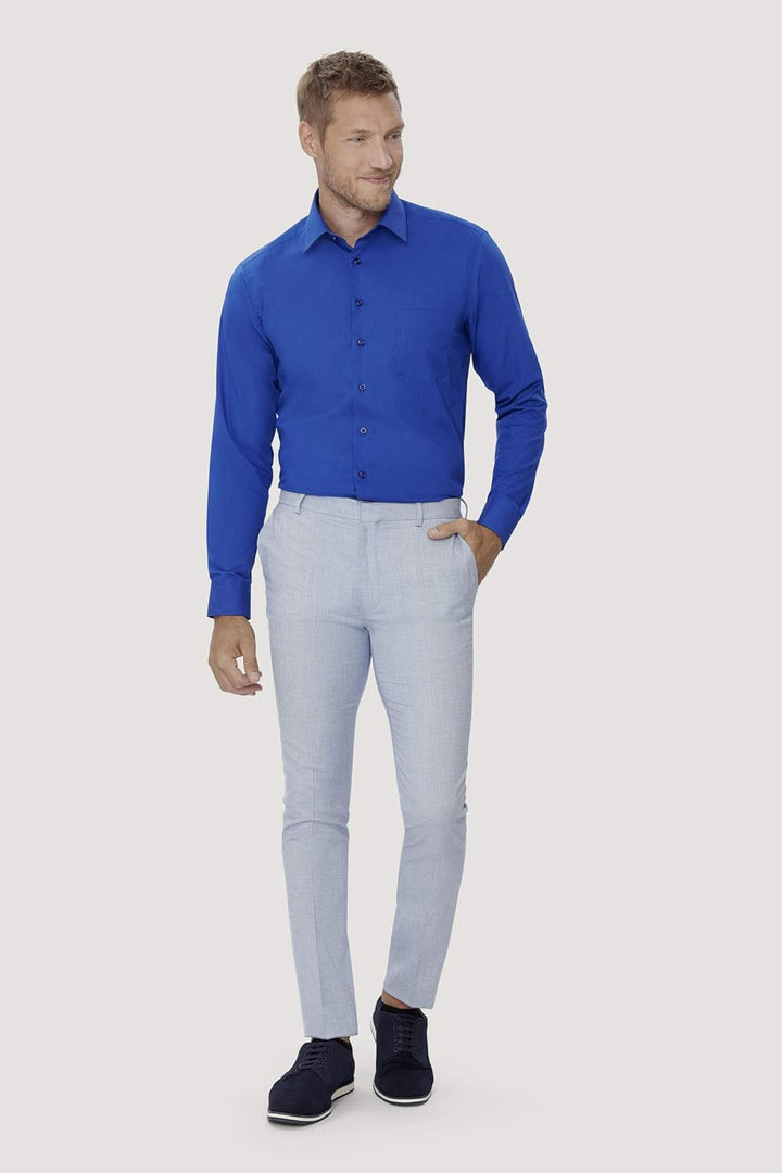 Hakro Hemd 1/1 Arm Performance L Royalblau, L Royalblau