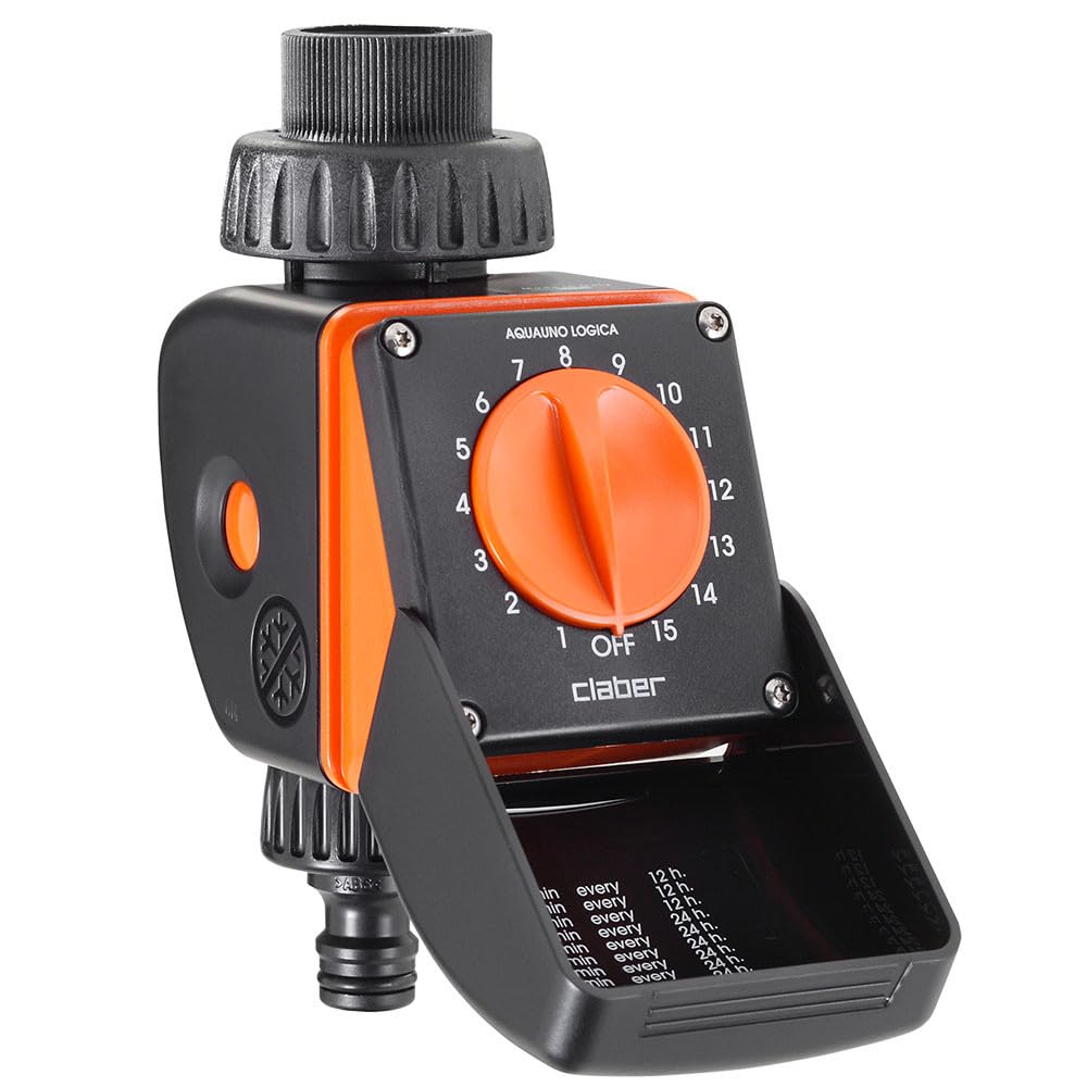 Claber 53922 8422 Aquauno Logica Programmierer, Schwarz/Orange Einzeln