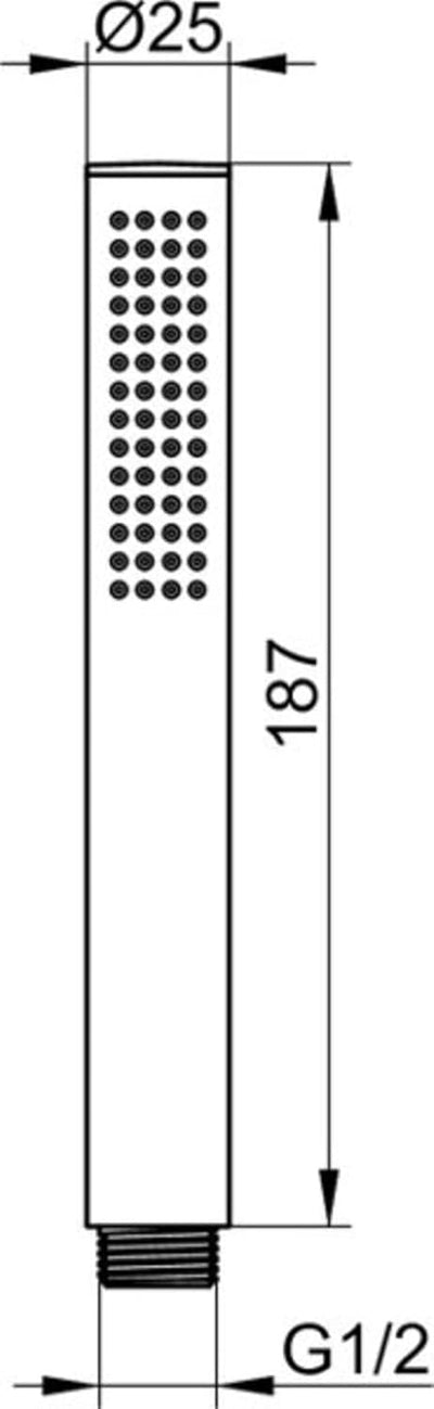 Keuco 56080010100 Plan Stab Handbrause verchromt