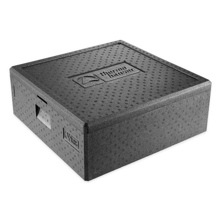 thermohauser EPP-Thermobox Pizza Maxi mit Deckel - 49 Liter - 59,5 x 59,5 x 22,5 cm - schwarz - extr