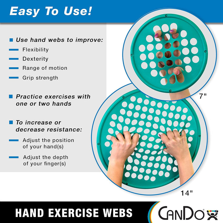 CanDo Power-Web Handtrainer, Handtrainer Web, Durchmesser 35,6 cm, rot (leicht) red / light 36 cm, r