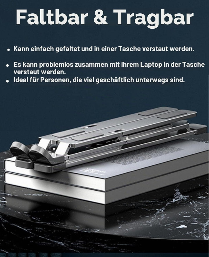 VVGAOGES Laptop Ständer,Aluminium Höhenverstellbarer Belüfteter Notebook Ständer,Faltbarer tragbarer