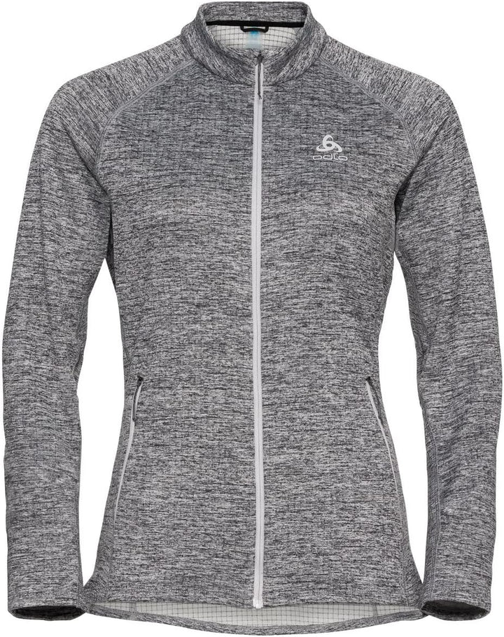 Odlo Damen Fleecejacke Damen Tencia I Midlayer I Langarm Wandershirt Outdoor Mid Layer XXL Grey Mela