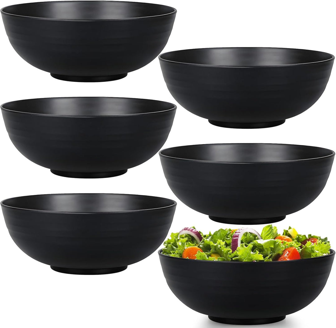 Unzerbrechliche grosse Müslischalen – 2,25 l Kunststoff leichte Salat-, Suppen-, Obstschalen-Sets –