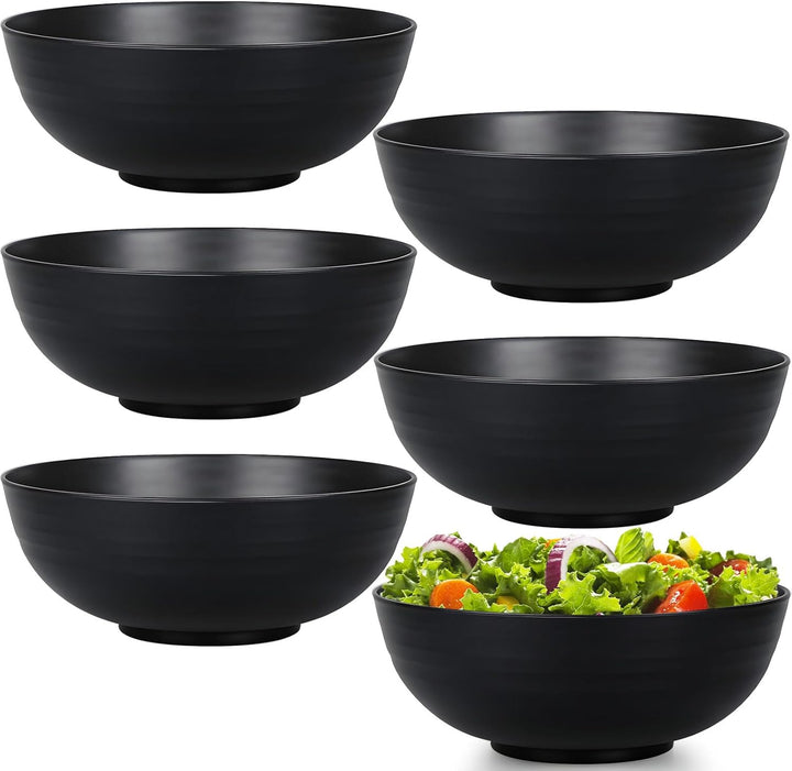 Unzerbrechliche grosse Müslischalen – 2,25 l Kunststoff leichte Salat-, Suppen-, Obstschalen-Sets –