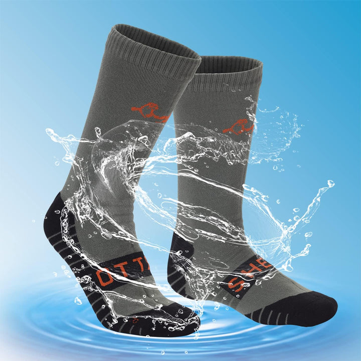 OTTERSHELL Merino Wolle wasserdichte Mid-Calf Socken. Warm und atmungsaktiv. 3-Layer Composite Fabri