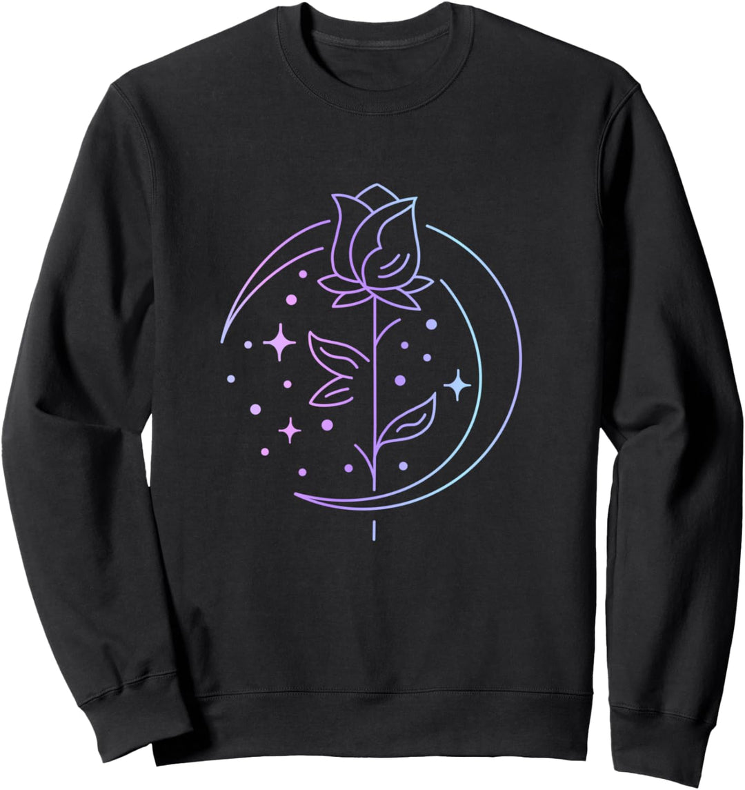 Pastell Goth Occult Moon Rose Mond Sweatshirt
