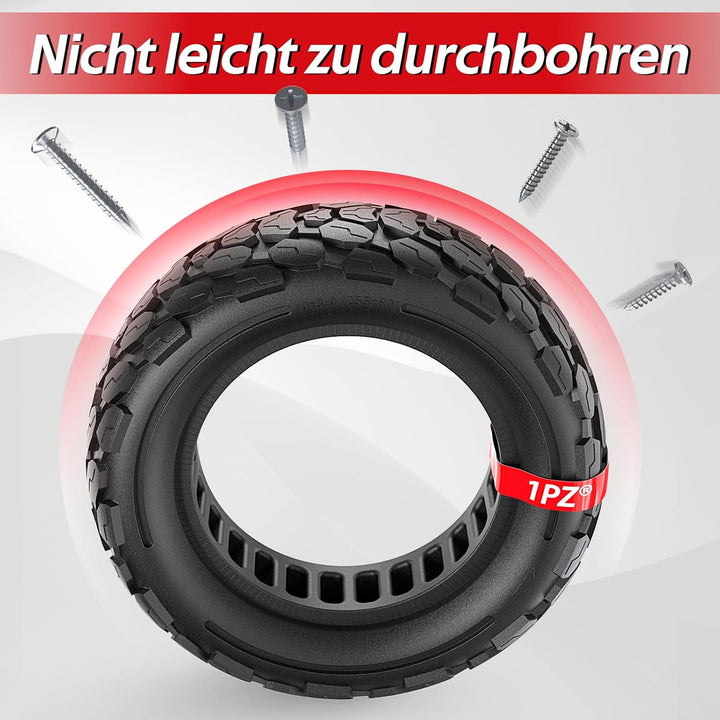 1PZ GKB-N01 10x3 80/65-6 255 x 80 Vollreifen Solide Reifen Ersatz für KUGOO M4 Zero 10X Kaabo Wolf W