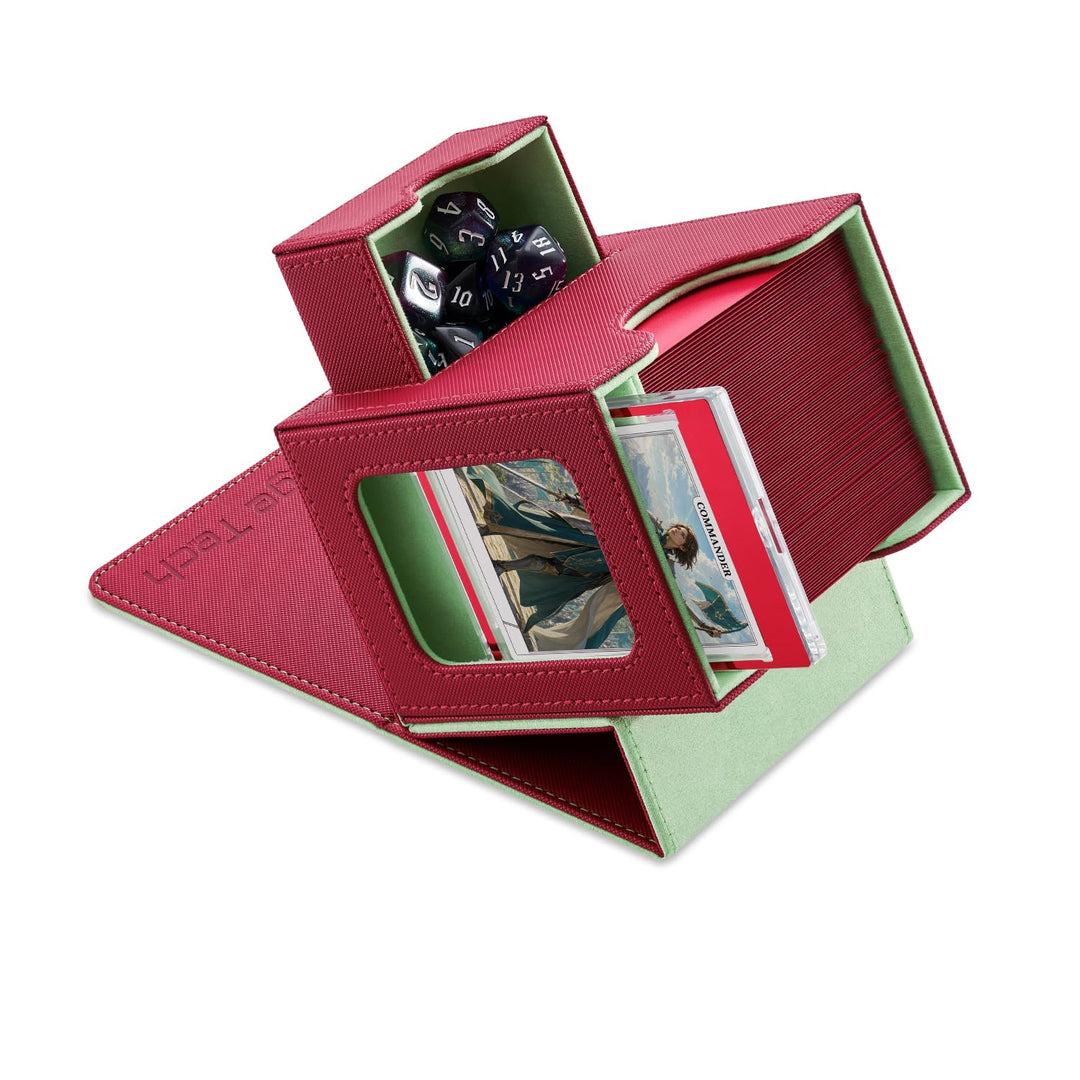 Mage Tech Commander Deckbox für MTG - Patentiertes Design, Commander Display, passt für 100 doppelt