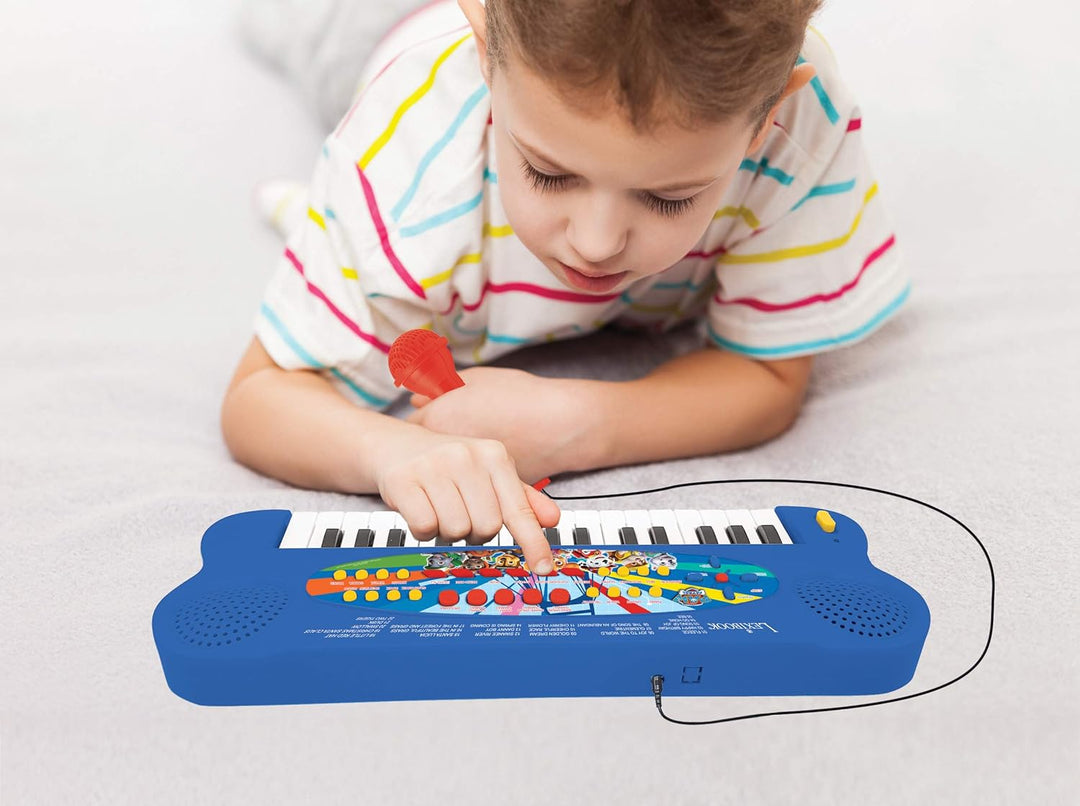 Lexibook K703PA Paw Patrol Elektronisches Keyboard, 32-Tasten-Piano, Mikrofon zum Singen, 22 Demo-So