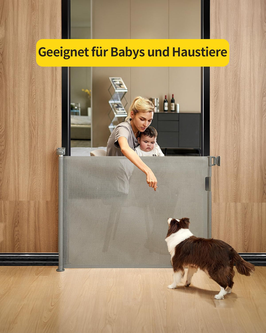 2 Pack Treppenschutzgitter Ausziehbar 0-140cm,Türschutzgitter Ausziehbar mit Treppenschutz & Kinders