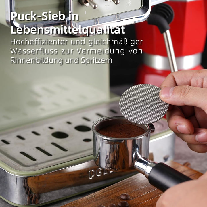 58mm Siebträger Zubehör Set,WDT Tool,Puck Screen &amp; Dosierring Set,Espresso Nadel mit 8 Feinen Nadeln