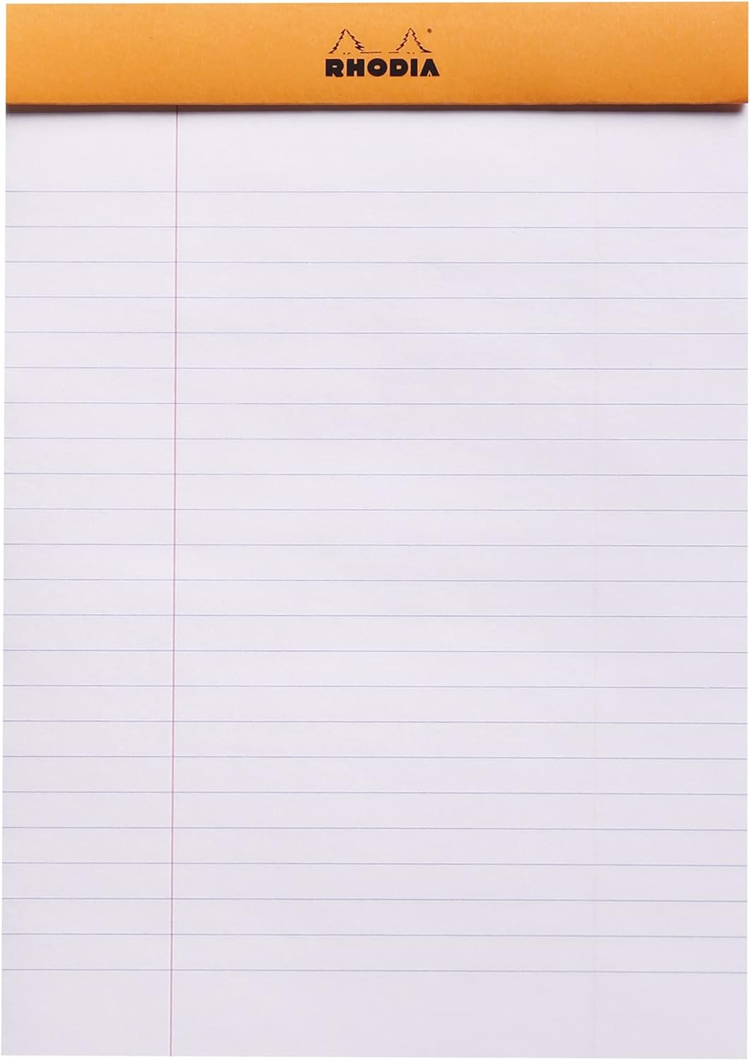 Rhodia 16600C - Packung mit 10 Notizblöcken No.16, DIN A5 80 Blätter liniert mit Rand 80g, Orange, 1