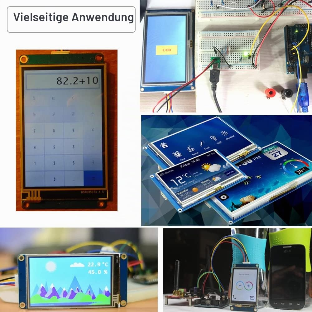 DIYmalls Nextion 2,4 Zoll HMI Display resistiver Touchscreen 5V TFT LCD 320x240 für Arduino ESP32 (N