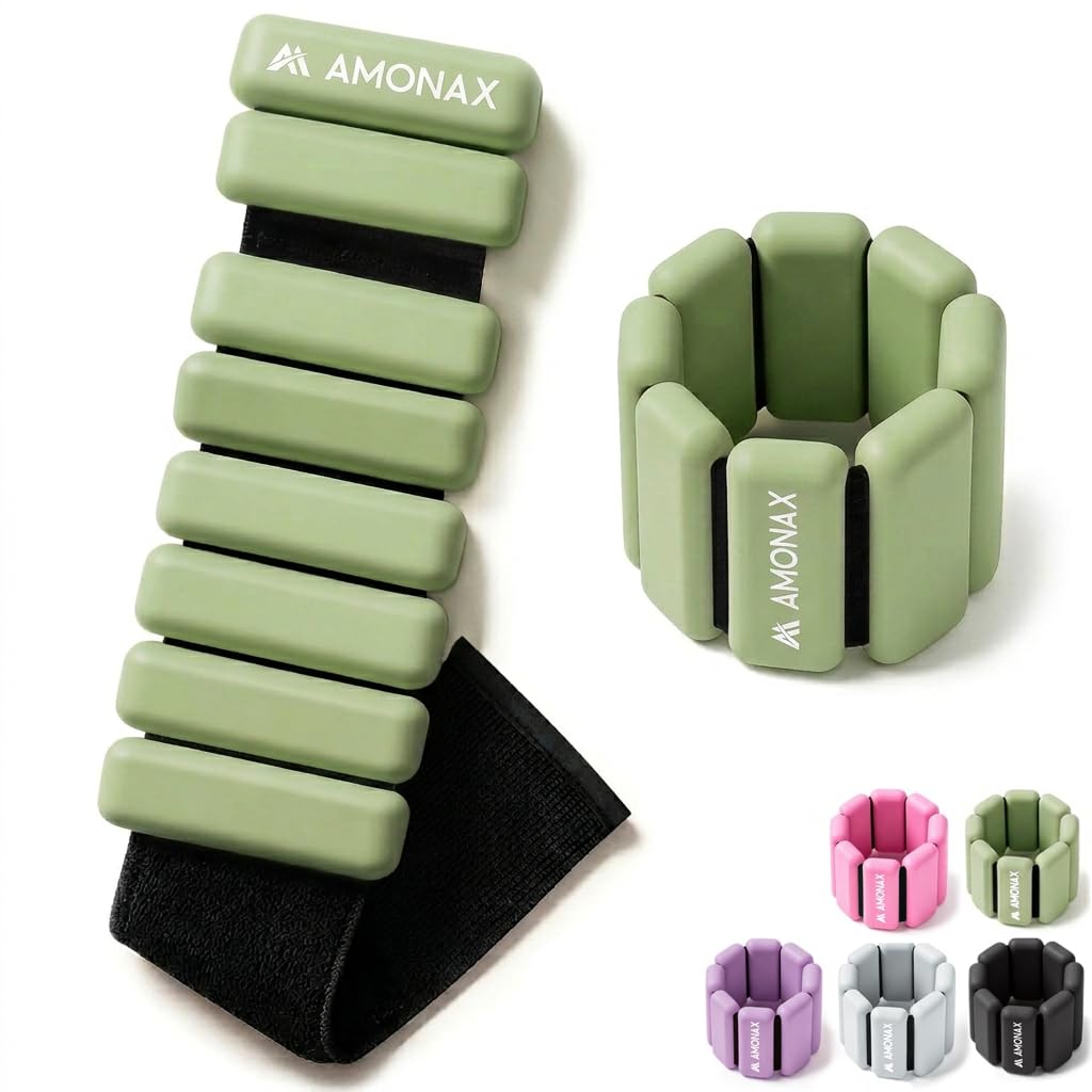 Amonax Gewichtsmanschetten Ankle Weights Set, Fitness Gewichte Für Beine Und Arme, 2x0,5kg Gewichte