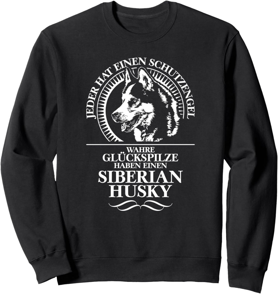 Siberian Husky Schutzengel Hund Hunde Hundespruch Sweatshirt