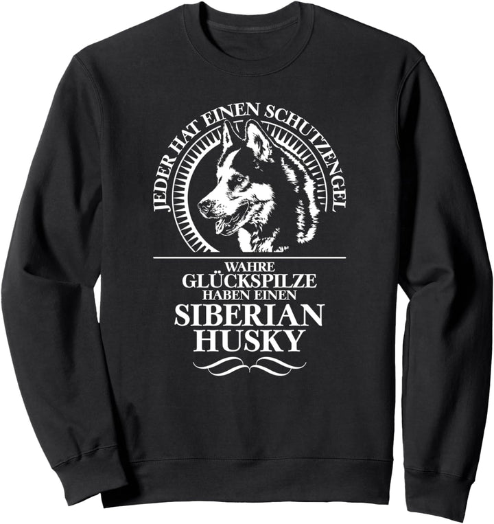 Siberian Husky Schutzengel Hund Hunde Hundespruch Sweatshirt