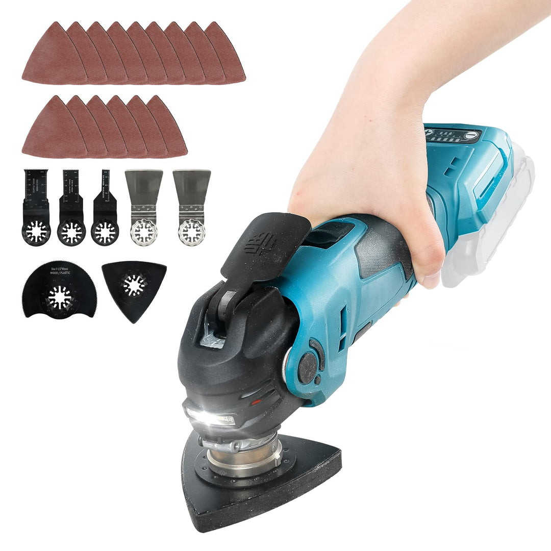 Akku Multifunktionswerkzeug für Makita 18V, Oszillationswerkzeug Akku Bürstenlos Motor Multitool 4°
