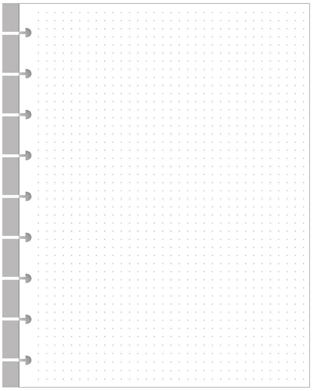 Nachfüllpapier in klassischer Grösse, mit 9 Disc-Disc, vorgestanzte Happy Planner Einlagen, 100 Blat