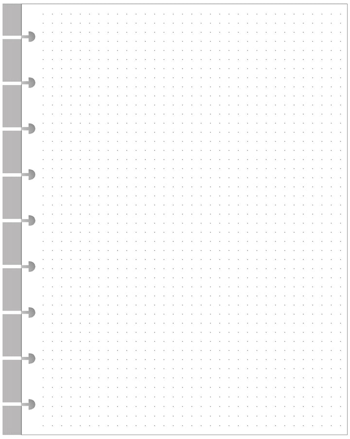 Nachfüllpapier in klassischer Grösse, mit 9 Disc-Disc, vorgestanzte Happy Planner Einlagen, 100 Blat