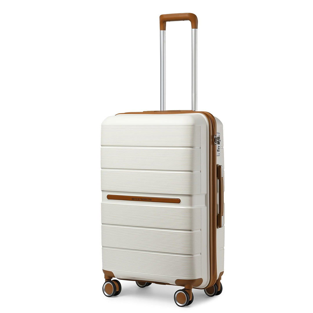 British Traveller Reisekoffer Mittelgross Koffer Trolleys Mittelgross Hartschalenkoffer 100% PP Hand