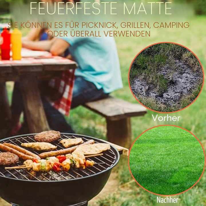 Feuerschale Matte Feuerstelle Matte, 24 Zoll Unter Grill Feuerfeste Unterlage, Hitzebeständige Schut