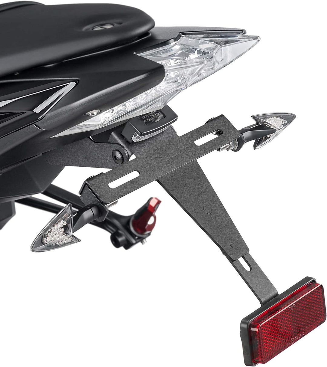 Puig 5319N Nummernschild für BMW S1000R 2014-2015, S1000RR 2009-2011,BMW S1000RR 2012-2015, Schwarz