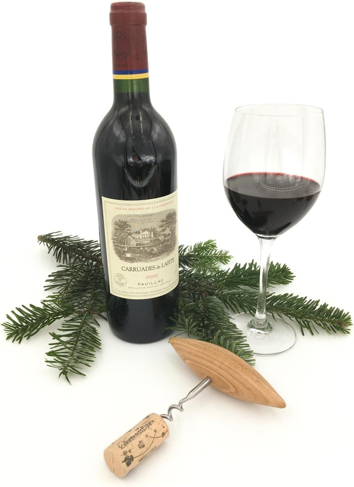 KokosnussEisen® - Premium Korkenzieher - Edelstahl poliert - Holzgriff Eichenholz - Made in Germany