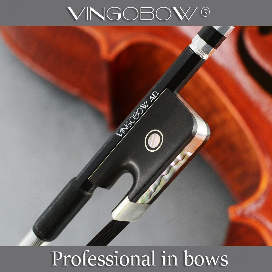 VINGOBOW Kohlefaser Cello Bogen Cellobogen Karbonbogen Carbon Bow Schwarzes Rosshaar für lauten und