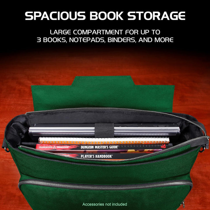 ENHANCE Player's Essentials DND-Tasche, Sammleredition - Umhängetasche aus Drachenhaut für 2–4 Büche