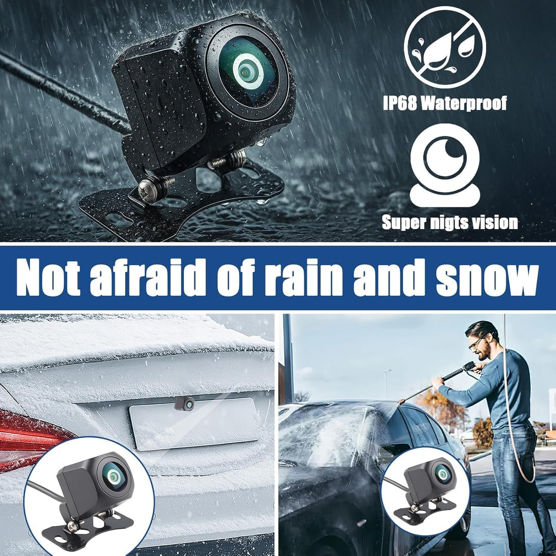 AHD 1080P Auto Rückfahrkamera 170° Weitwinkel, IP68 wasserdichte Rückfahrkamera mit Nachtsicht, Univ